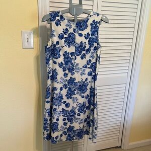 Brooks Brothers Blue and White Floral Dress